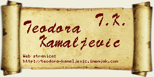 Teodora Kamaljević vizit kartica
